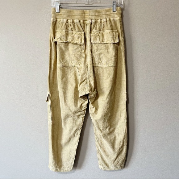 Anthropologie Daily Practice Evergreen Utility Cargo Pants Gold Size XS Relaxed - Picture 10 of 14